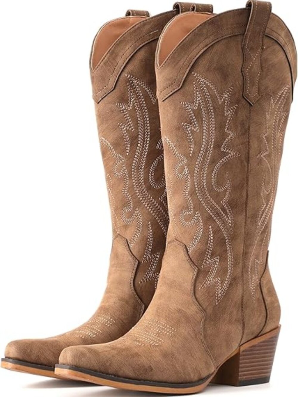 cowboy Boots For Women Western Cowgirl Boots Mid Calf Snip Toe